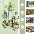 6-Tier Plant Stand with Adjustable Foot Pads-Black Online Sale