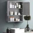 Wall Mount Bathroom Storage Cabinet -Gray For Sale