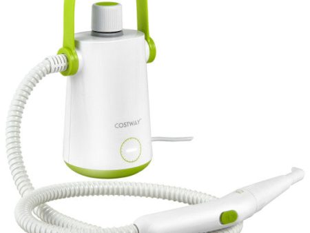 1000W Multifunction Portable Hand-held Steam Cleaner with 10 Accessories-Green Online Sale