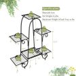 6-Tier Plant Stand with Adjustable Foot Pads-Black Online Sale