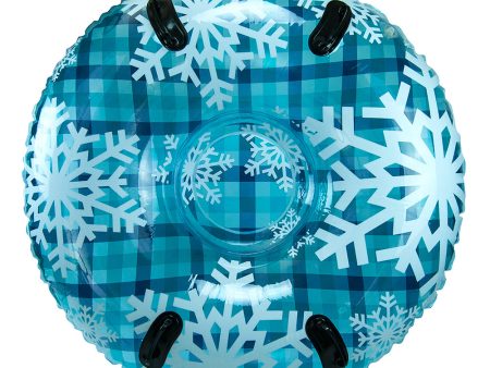 Aqua Leisure 43  Pipeline Sno Clear Top Racer Sno-Tube - Cool Blue Plaid [PST13365S2] Cheap