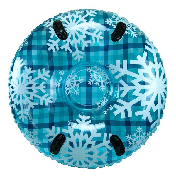 Aqua Leisure 43  Pipeline Sno Clear Top Racer Sno-Tube - Cool Blue Plaid [PST13365S2] Cheap