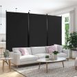 3-Panel Room Divider Folding Privacy Partition Screen for Office Room-Black Hot on Sale