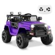 12V Kids Ride On Truck with Remote Control and Headlights-Purple Supply