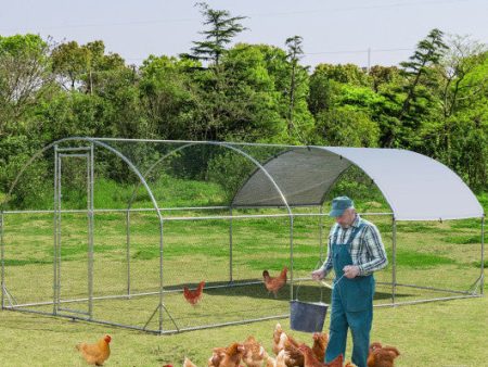 6.2 Feet 12.5 Feet 19 Feet Large Metal Chicken Coop Outdoor Galvanized Dome Cage with Cover-L Cheap