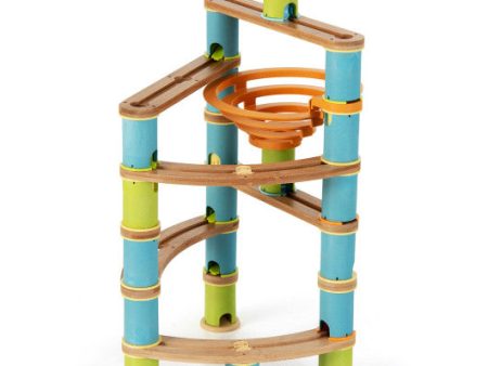 Bamboo Build Run Toy with Marbles for Kids Over 4 Cheap