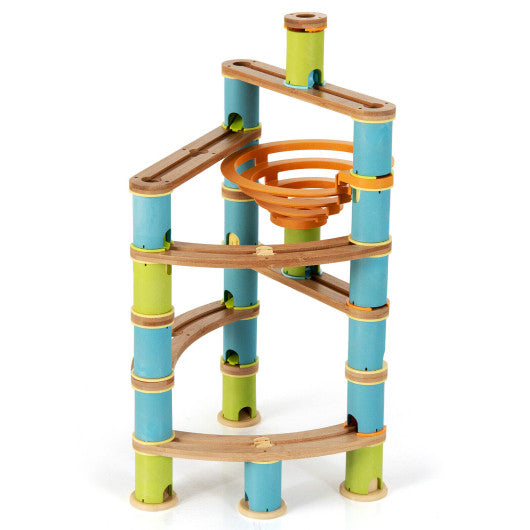 Bamboo Build Run Toy with Marbles for Kids Over 4 Cheap