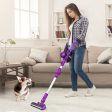 3-in-1 Handheld Cordless Stick Vacuum Cleaner with 6-cell Lithium Battery-Purple Fashion