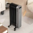 1500W Portable Oil-Filled Radiator Heater for Home and Office-Black on Sale