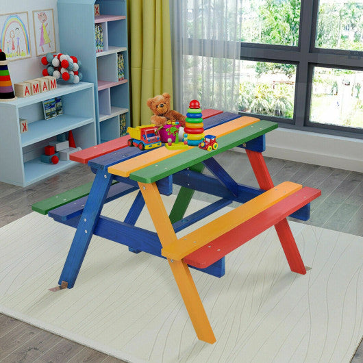 4 Seat Kids Picnic Table with Umbrella Sale