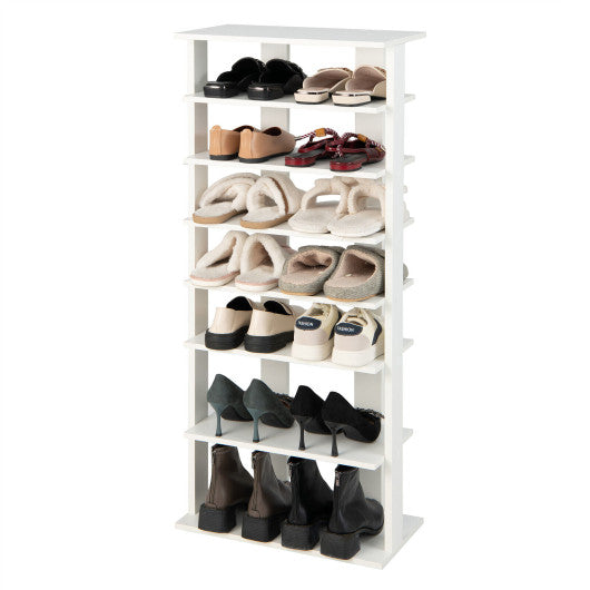 7 Tiers Vertical Shoe Rack for Front Door-White Online Sale