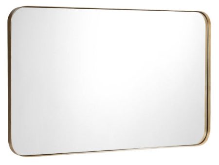 32  x 20  Metal Frame Wall-Mounted Rectangle Mirror-Golden Online now