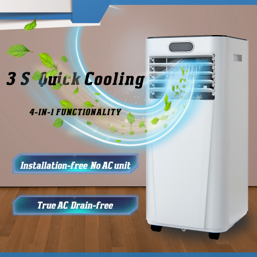 10000 BTU 4-in-1 Portable Air Conditioner with Dehumidifier and Fan Mode-White Sale