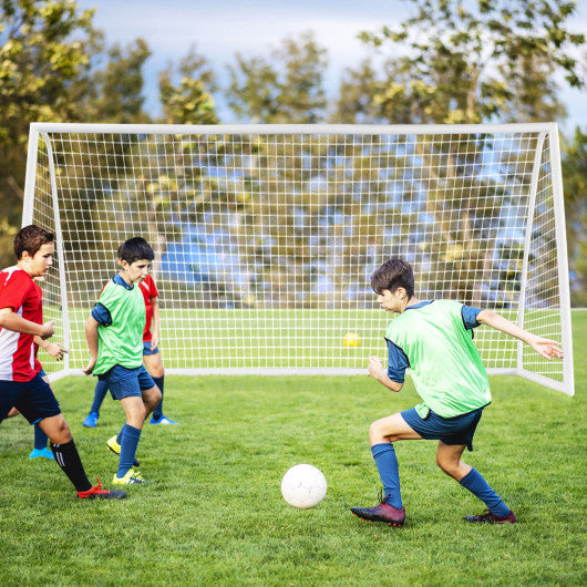 12 x 6 Feet Soccer Goal with Strong PVC Frame and High-Strength Netting Online now