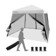 10 x 10 Feet Pop Up Canopy with with Mesh Sidewalls and Roller Bag-White Online