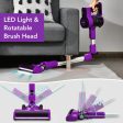 3-in-1 Handheld Cordless Stick Vacuum Cleaner with 6-cell Lithium Battery-Purple Fashion