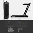 2.25HP 2 in 1 Folding Treadmill with APP Speaker Remote Control-Black For Cheap