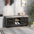 Shoe Bench with 6 Storage Compartments and 3 Adjustable Shelves-Gray Hot on Sale