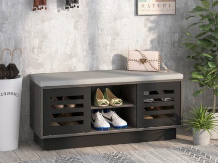 Shoe Bench with 6 Storage Compartments and 3 Adjustable Shelves-Gray Hot on Sale