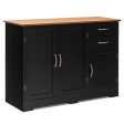 Buffet Storage Cabinet with 2-Door Cabinet and 2 Drawers-Black Online