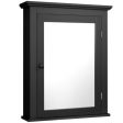 Wall Mounted Bathroom Mirror Cabinet with 5-level Height-adjustable Shelf-Black Online Hot Sale