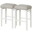 2 Pieces 24.5 29.5 Inch Backless Barstools with Padded Seat Cushions-29.5 inches Online Sale