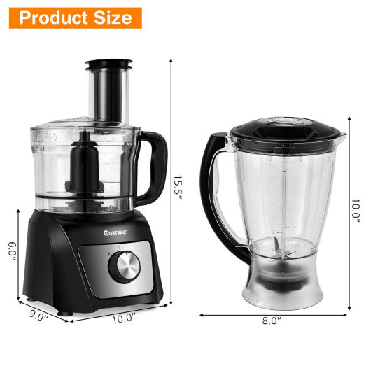 8 Cup Food Processor 500W Variable Speed Blender Chopper with 3 Blades For Cheap