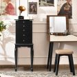 2 Colors Armoire Storage Standing Jewelry Cabinet with Mirror-Black Sale