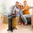 1500W Portable Oil Filled Radiator Heater with 3 Heat Settings-Black Fashion