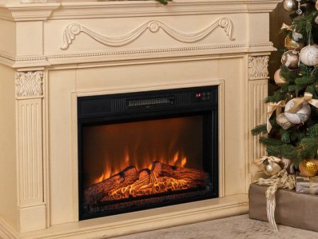 18 23 Inch Electric Fireplace Inserted with Adjustable LED Flame-23 inches Supply