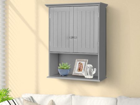 Wall Mount Bathroom Storage Cabinet -Gray For Sale