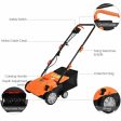 13 Inch 12 Amp Electric Scarifier with Collection Bag and Removable Blades-Orange Supply