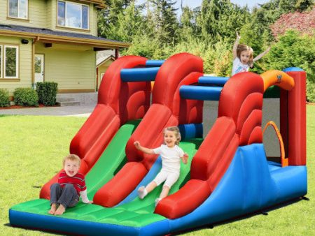 3-in-1 Dual Slides Jumping Castle Bouncer without Blower Fashion