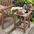 14 Inch Square Weather-Resistant Adirondack Side Table-Brown Fashion