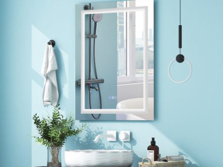 32 Inch x 24 Inch Bathroom Anti-Fog Wall Mirror with Colorful Light Hot on Sale