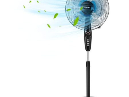 16 Inches Adjustable Height Fan with Quiet Oscillating Stand for Home and Office Sale