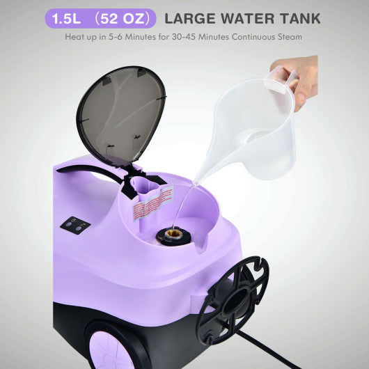 2000W Heavy Duty Multi-purpose Steam Cleaner Mop with Detachable Handheld Unit-Purple For Discount