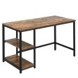 47  55  Computer Desk Office Study Table Workstation Home with Adjustable Shelf Rustic Brown-M on Sale