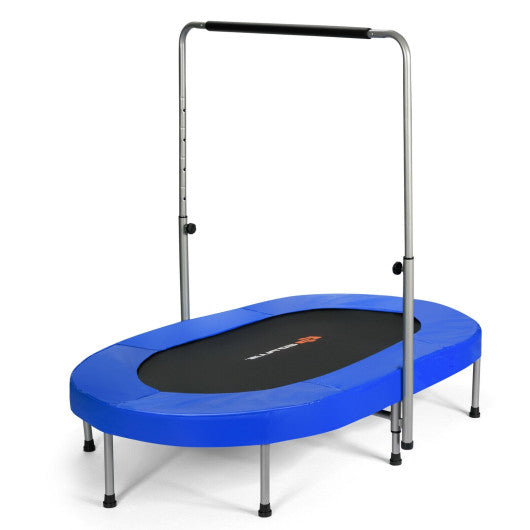 2-Person Foldable Mini Kids Fitness Rebounder Trampoline-Blue Hot on Sale