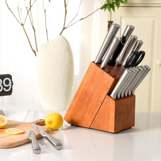 16-Piece Stainless Steel Kitchen Knife Set with Sharpener Sale