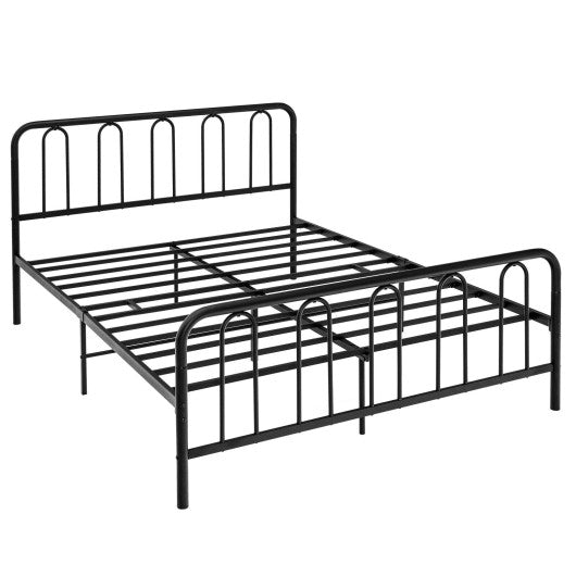 Full Queen Size Metal Bed Frame with Headboard and Footboard-Queen Size Hot on Sale