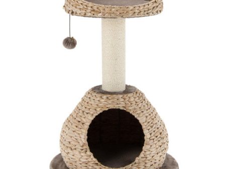 28 Inches Hand-Made Cat Tree Tower with Jump Platform-Coffee For Cheap