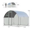 6.2 Feet 12.5 Feet 19 Feet Large Metal Chicken Coop Outdoor Galvanized Dome Cage with Cover-S on Sale