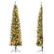 7 Feet Half Christmas Tree with Pine Needles and 150 Lights Fashion