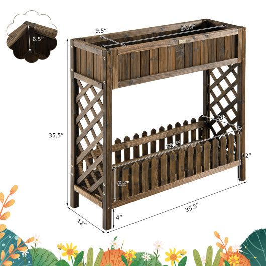 2-Tier Wood Raised Garden Bed for Vegetable and Fruit Discount