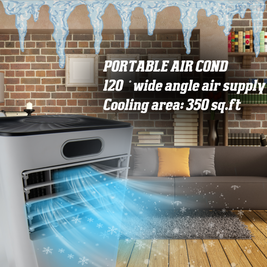 10000 BTU 4-in-1 Portable Air Conditioner with Dehumidifier and Fan Mode-White Sale