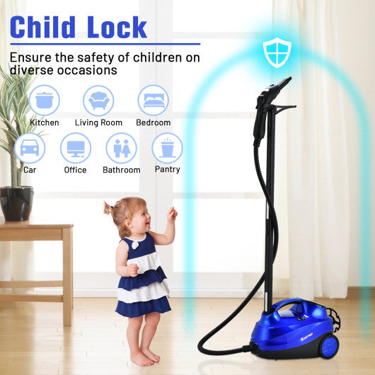 2000W Heavy Duty Multi-purpose Steam Cleaner Mop with Detachable Handheld Unit-Blue Online now