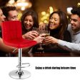 Adjustable Swivel Bar Stool with PU Leather-Red For Cheap