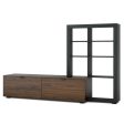 2-In-1 TV Stand with 4-tier Bookshelf for TVs up to 50 Inch Hot on Sale