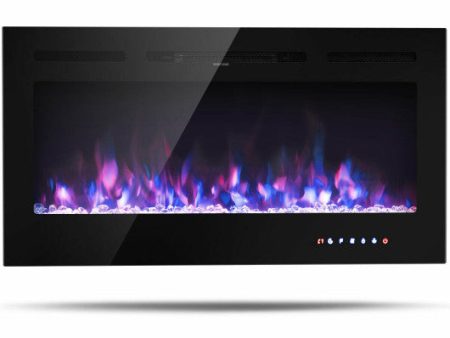 40-Inch Electric Fireplace Recessed with Thermostat on Sale